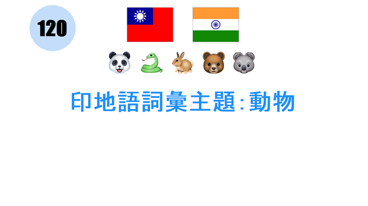 印地語詞彙主題：動物